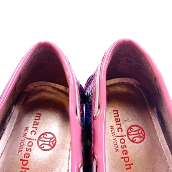 🩷Marc Joseph New York Cypress Hill Multi Camelia Snake Leather Moccasin S… - Picture 5 of 14